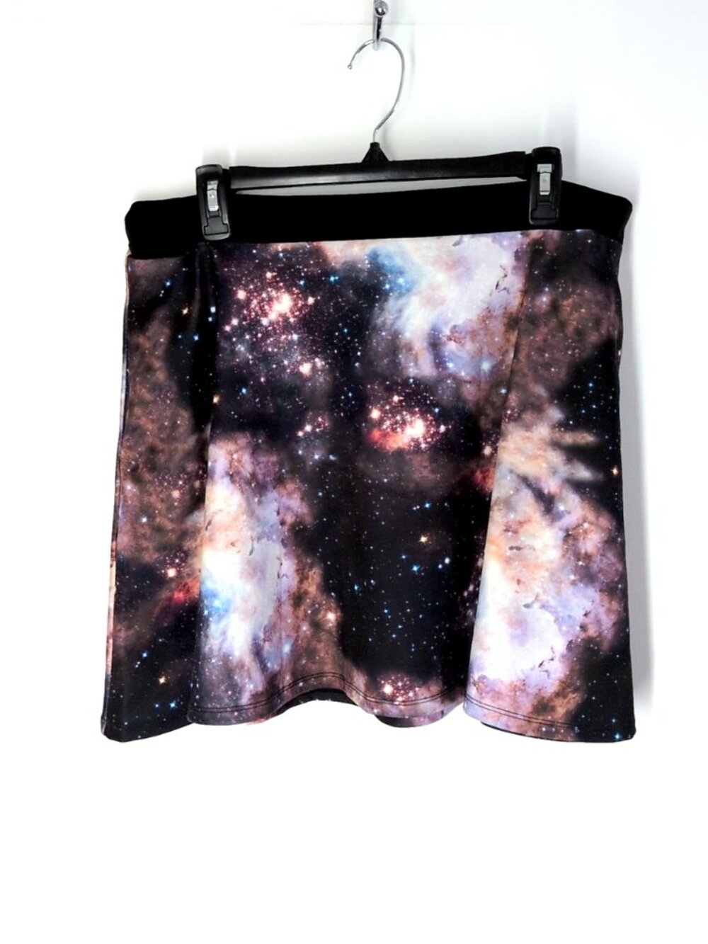 ModCloth Fervour galaxy skater skirt XL space starry night sky pockets